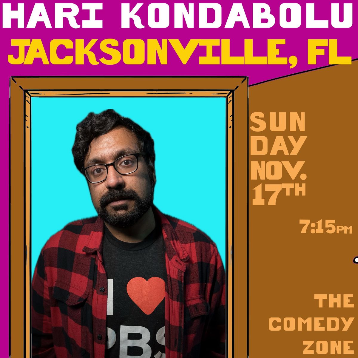 JACKSONVILLE: Hari Kondabolu Headlines The Comedy Zone on Nov 17th