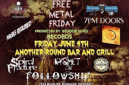 Free metal Friday June 2021, Another Round Bar and Grill, Richmond, 4 ...