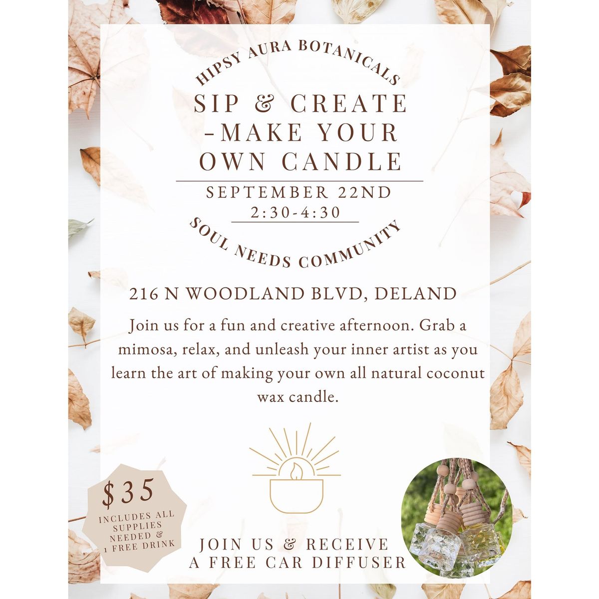 Sip & Create - Make Your Own Candle 