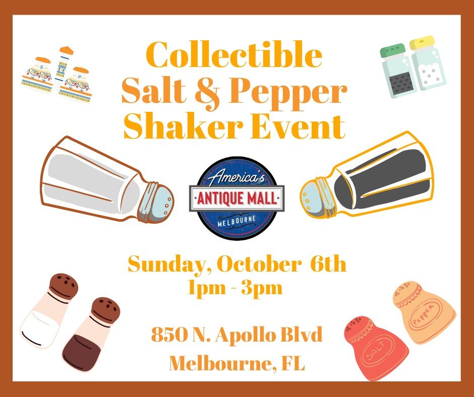 Collectible Salt & Pepper Shaker Event: Sunday, October 6th, 1pm - 3pm