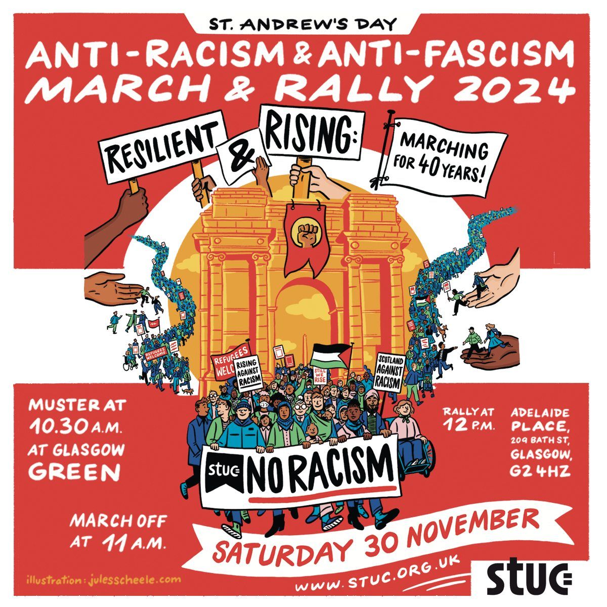 St Andrew's Day Anti-Racism and Anti-Fascism March and Rally