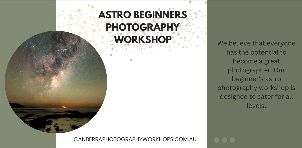 Astro Beginners Photography Workshop