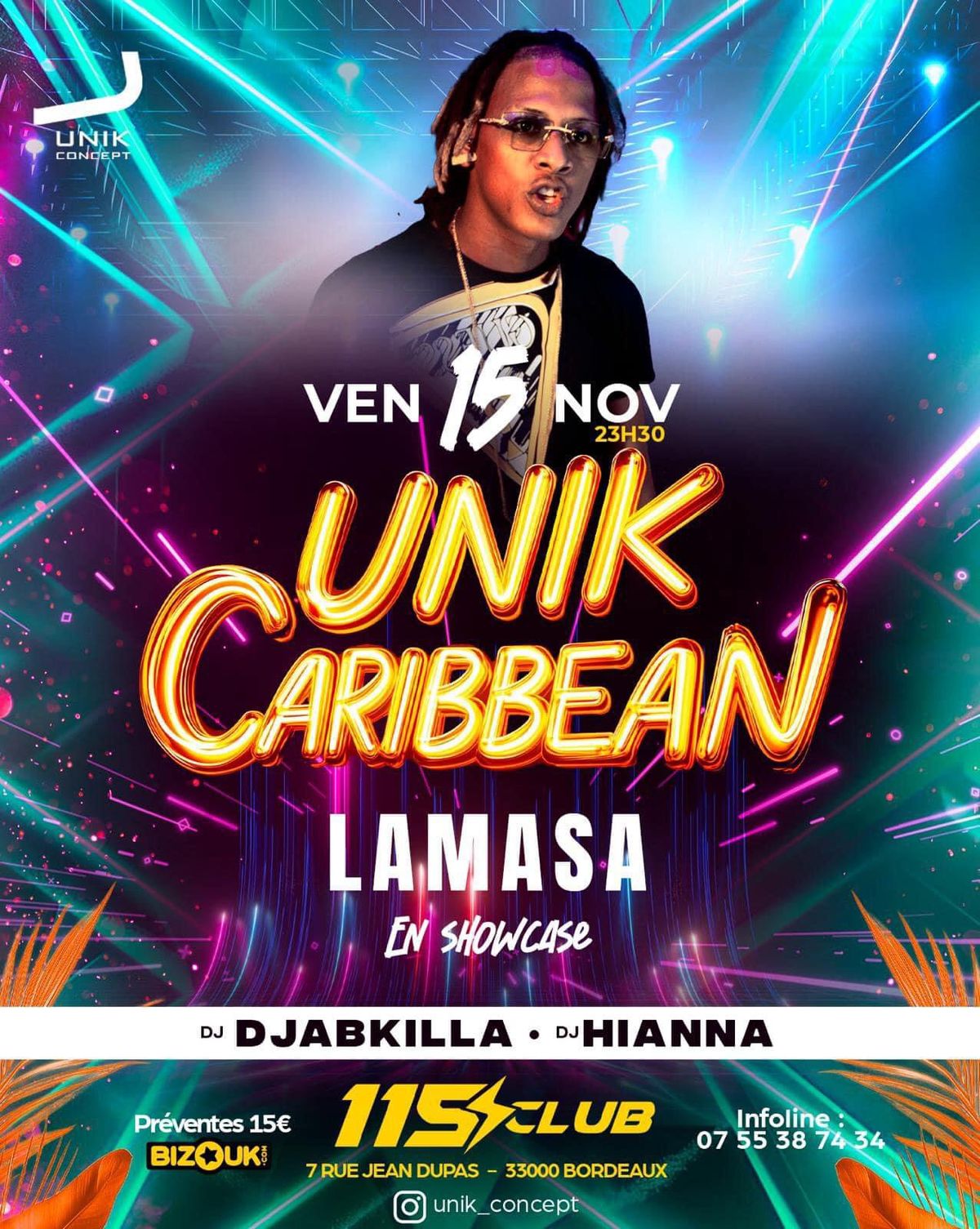 \u2605 LAMASA EN SHOWCASE (Saka p\u00e9t\u00e9 boom) \u2605 UNIK CARIBBEAN \u2605 DJS DJABKILLA & HIANNA \u2605