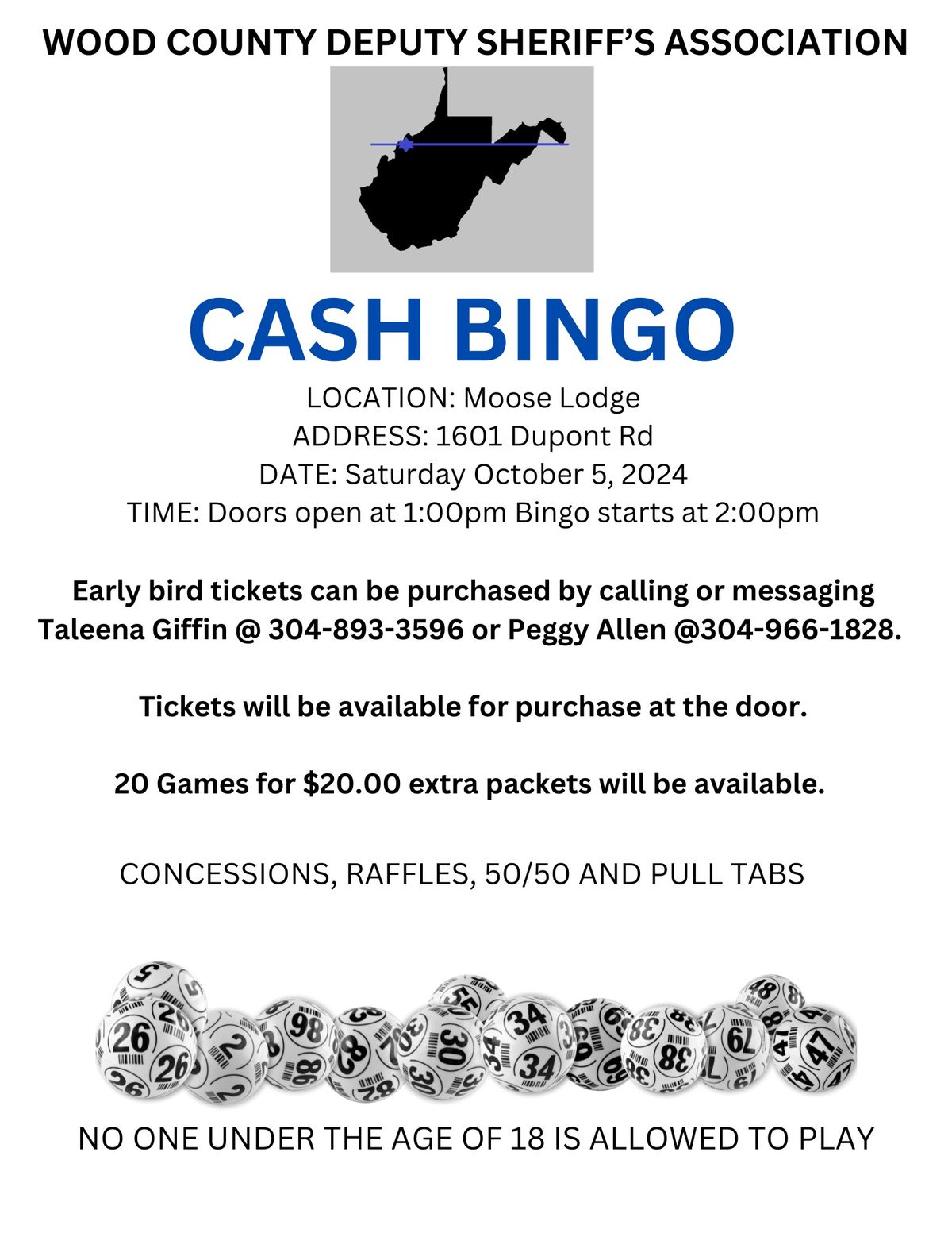 Cash Bingo fundraiser