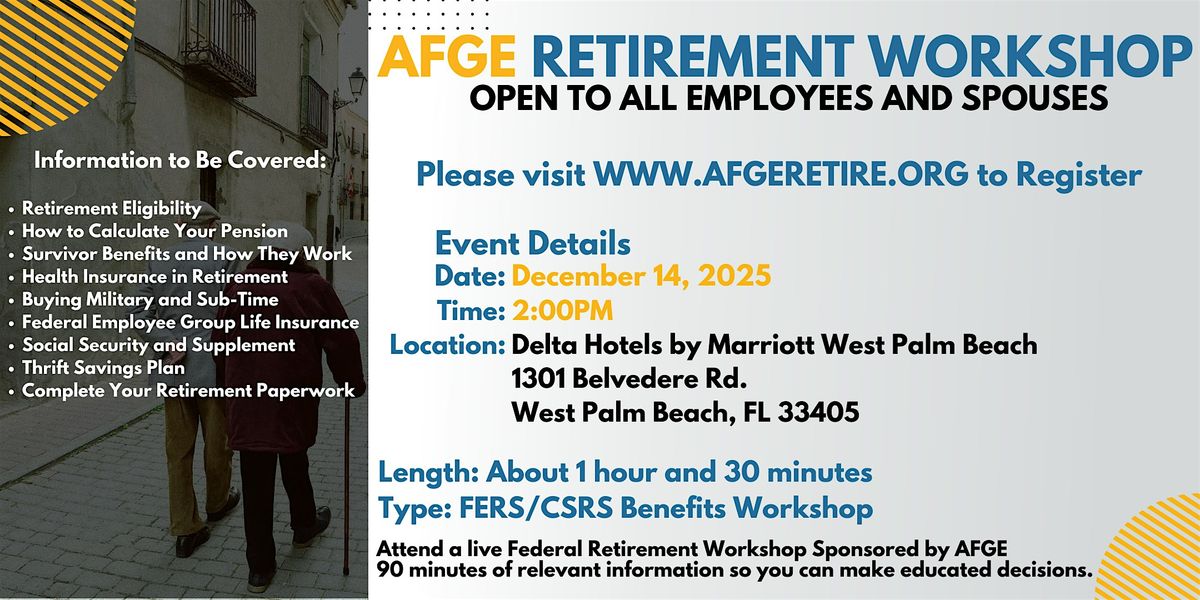 FERS\/CSRS Benefits Workshop West Palm Beach - 12\/14\/25