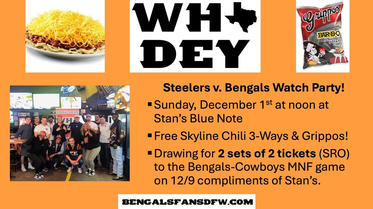 Steelers-Bengals Watch Party (Skyline, Grippo's & Drawing for Cowboys Tickets!)