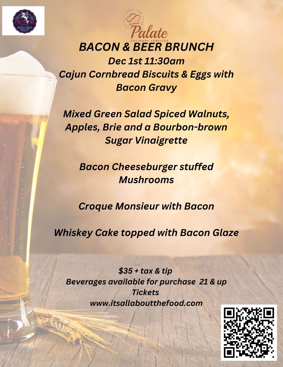 Bacon & Beer Brunch @ Caledonia Brewing 