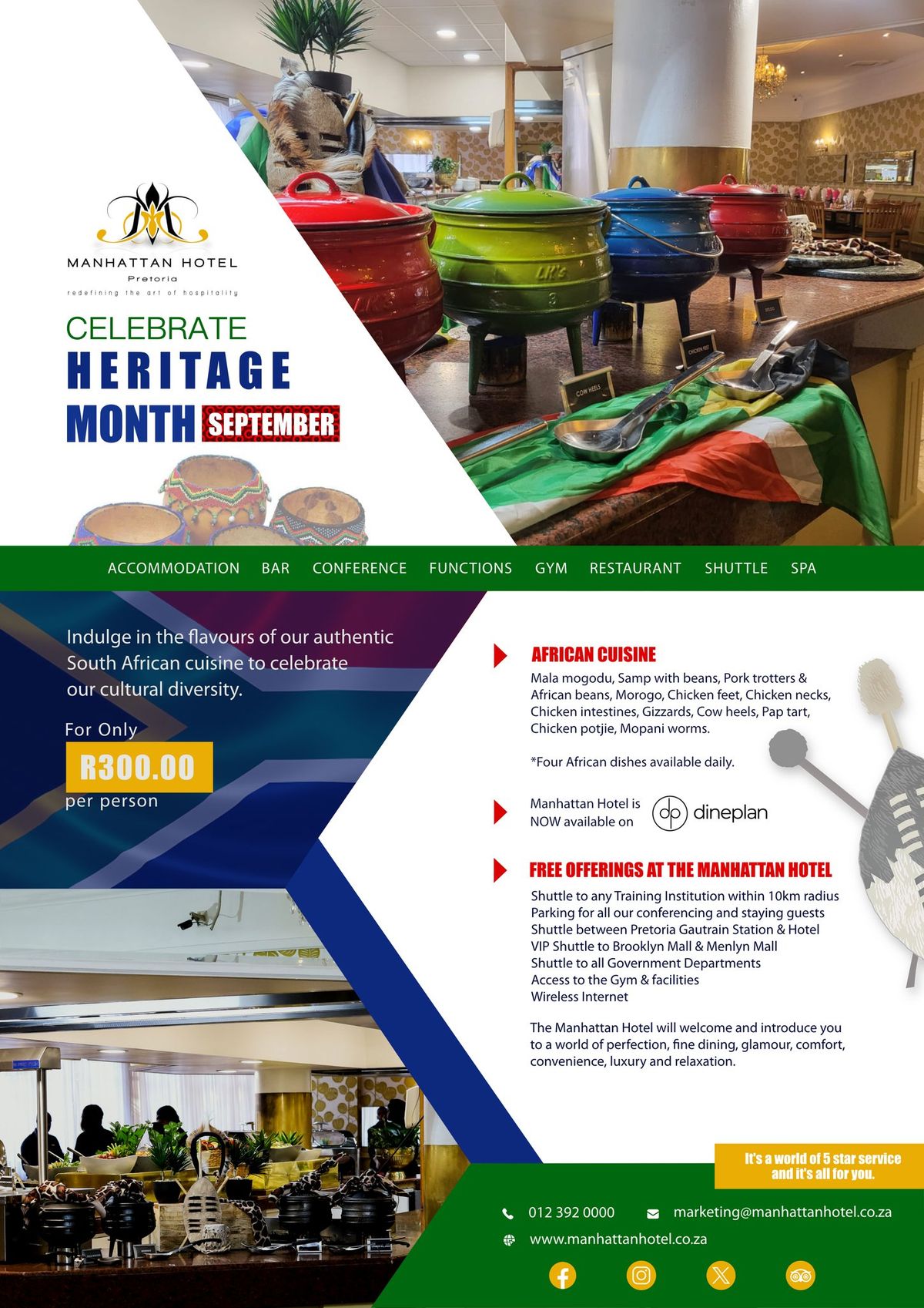 Heritage Month Celebration at Manhattan Hotel Pretoria