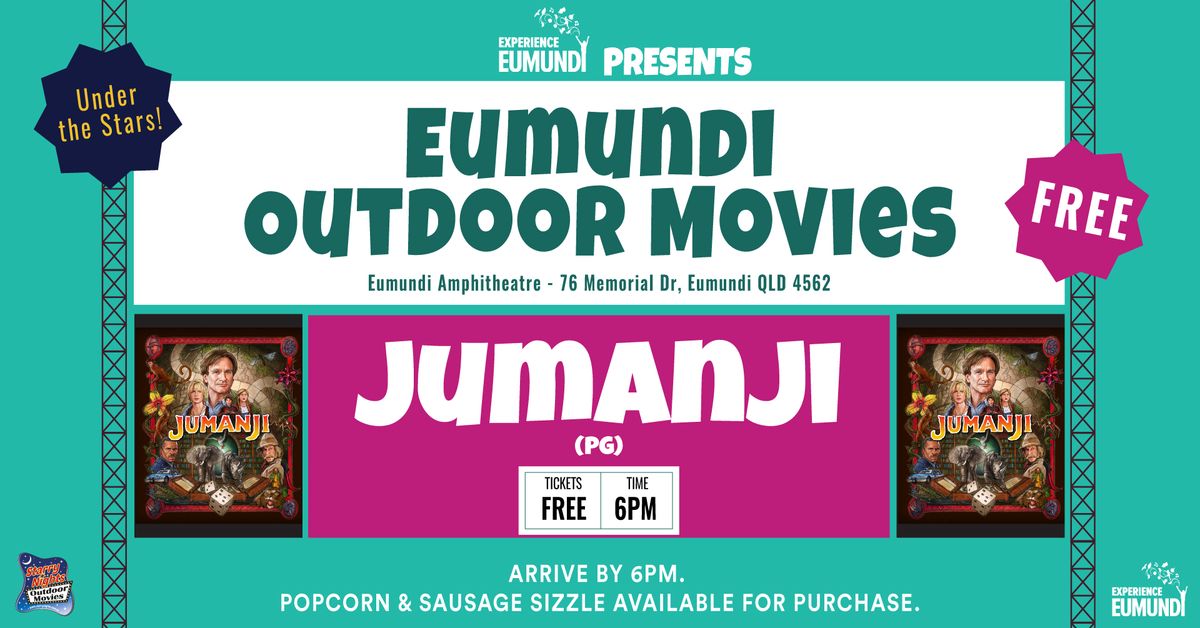 FREE Outdoor Movie Night: JUMANJI in Eumundi \ud83c\udf7f\ud83c\udfac