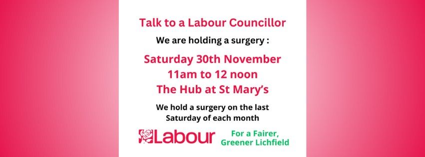 Lichfield Labour Councillors Surgery