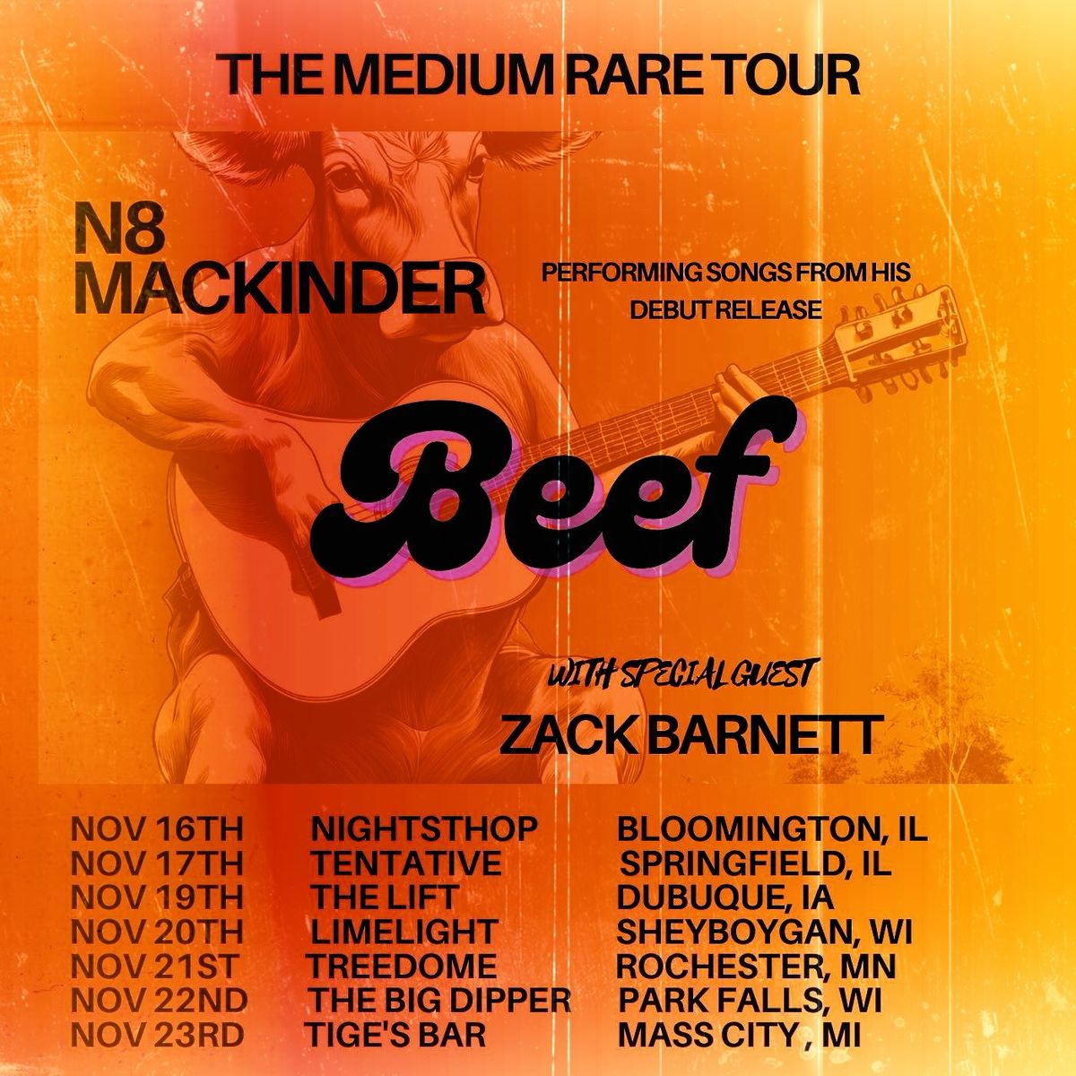 N8 MACKINDER: THE MEDIUM RARE TOUR @ Treedome