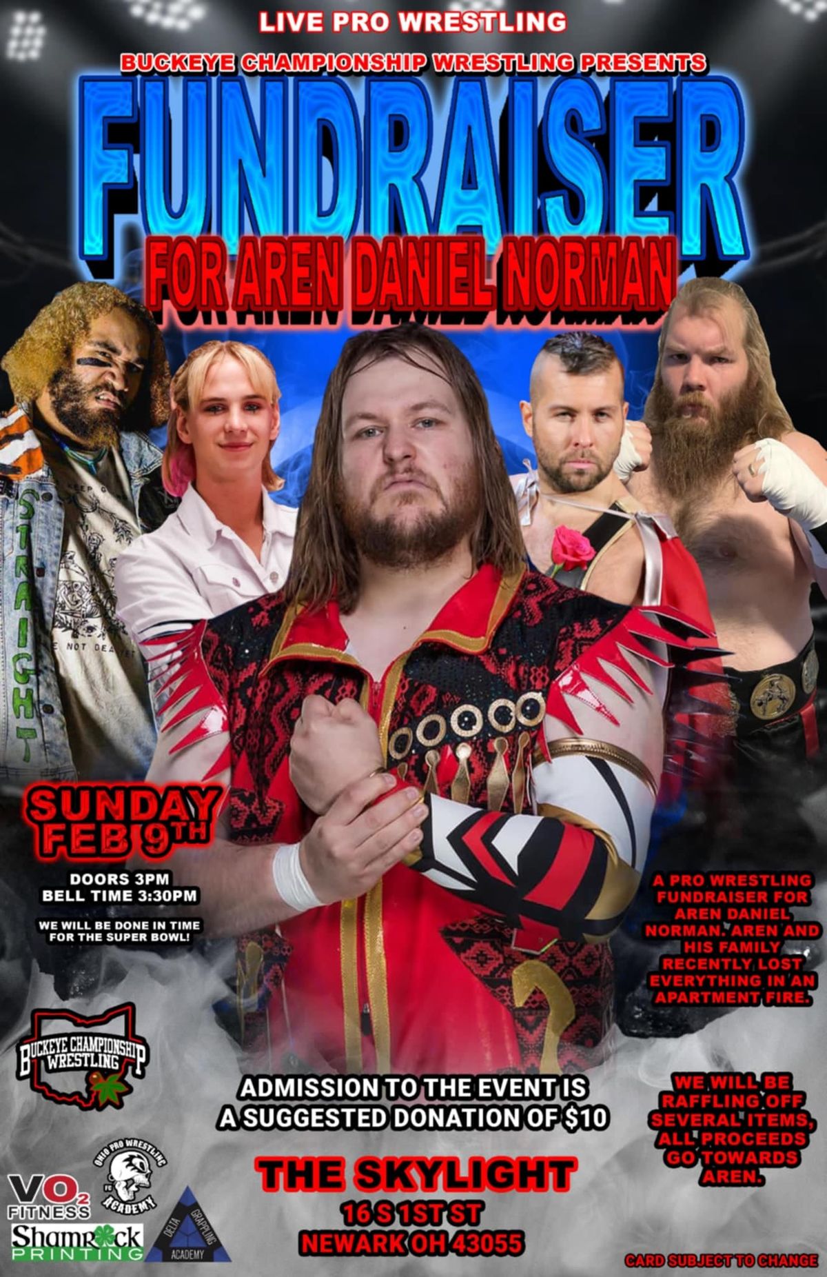 Pro wrestling fundraiser for Aren Daniel Norman