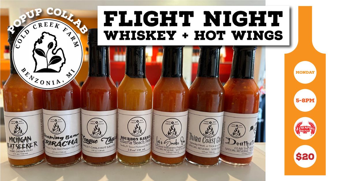 JBC Flight Night : Whiskey + Hot Wings | Popup Collab with Cold Creek Farms