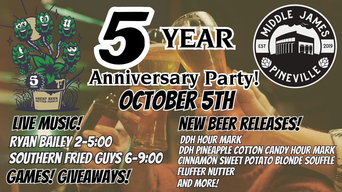 5 Year Anniversary Party! October 5th! ALL DAY