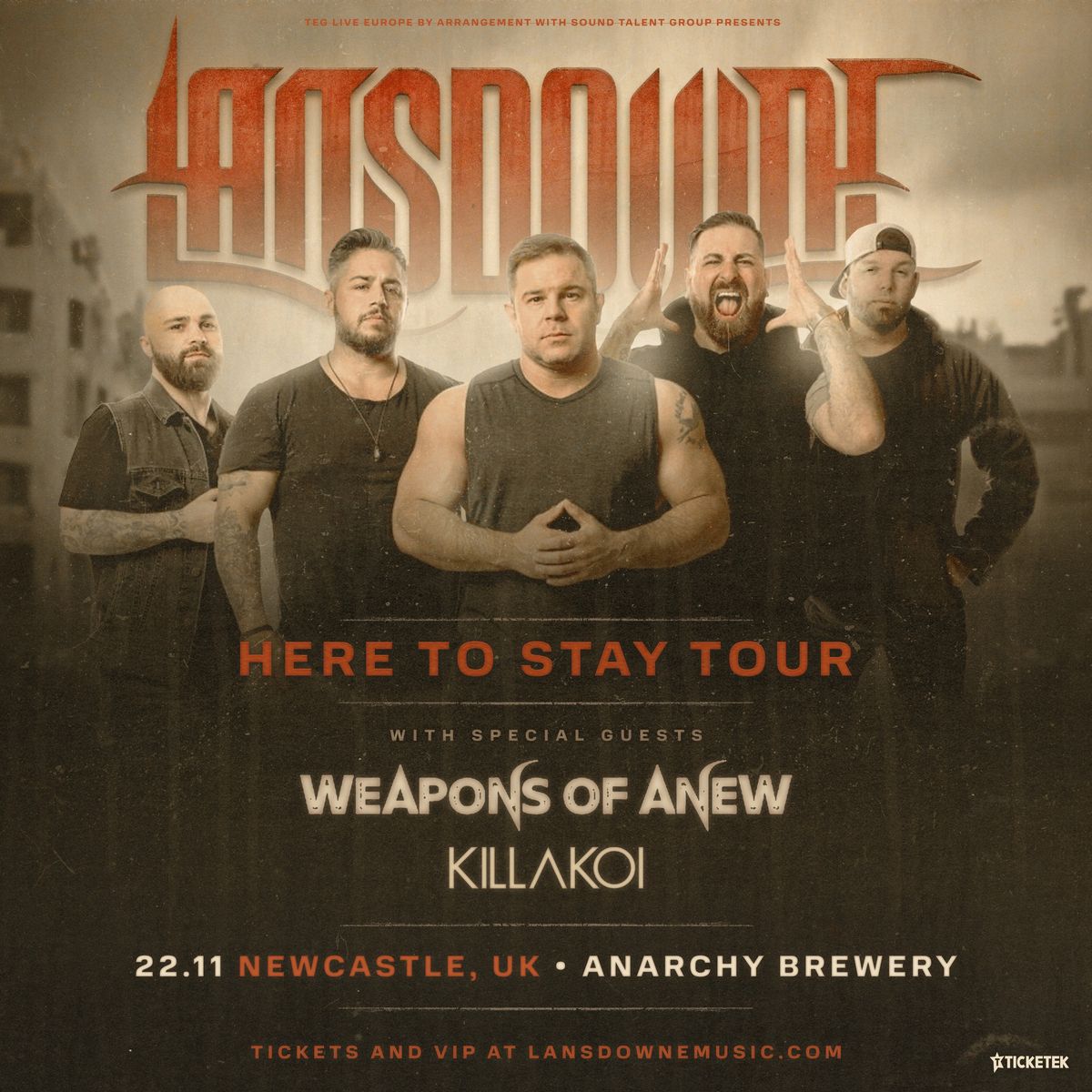 Lansdowne Here to Stay Tour with Weapons of Anew and Killakoi