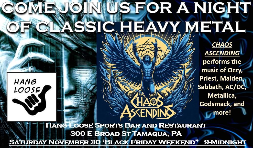 Chaos Ascending Plays Hang Loose Bar and Restaurant