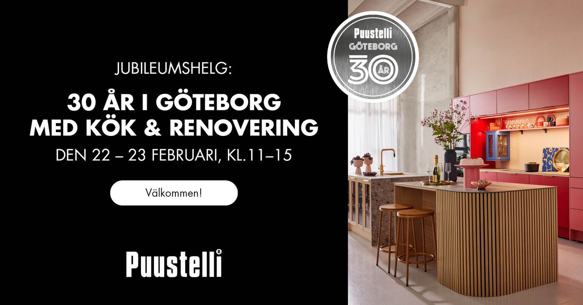 Puustelli firar 30 \u00e5r i G\u00f6teborg