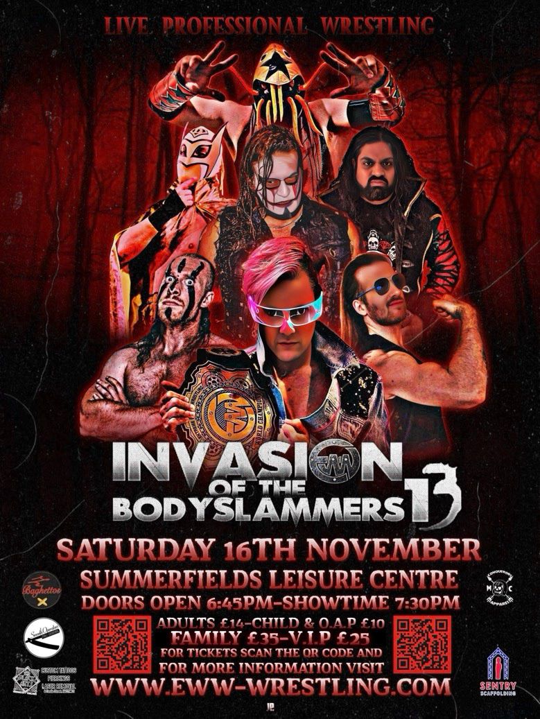 Live professional wrestling returns to Hastings\u2026EWW: Invasion of the Body Slammers XIII