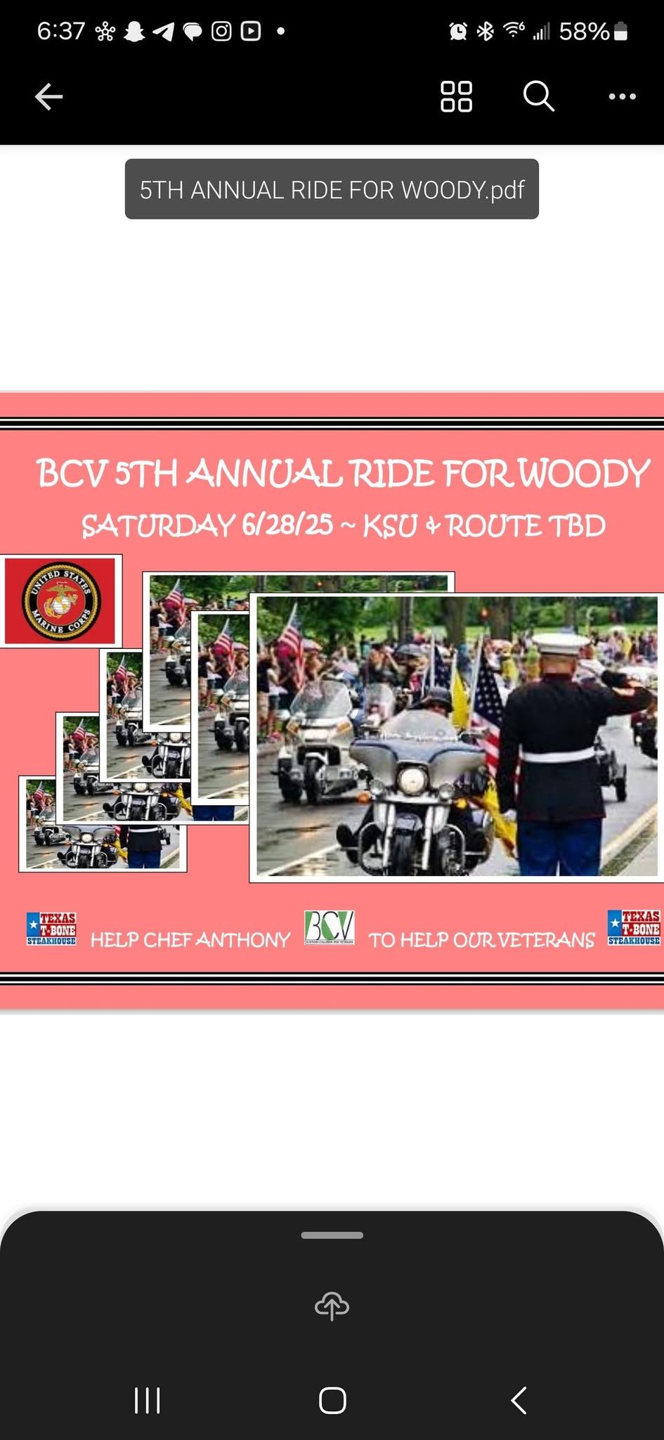 BCV 5th annual RIDE FOR WOODY