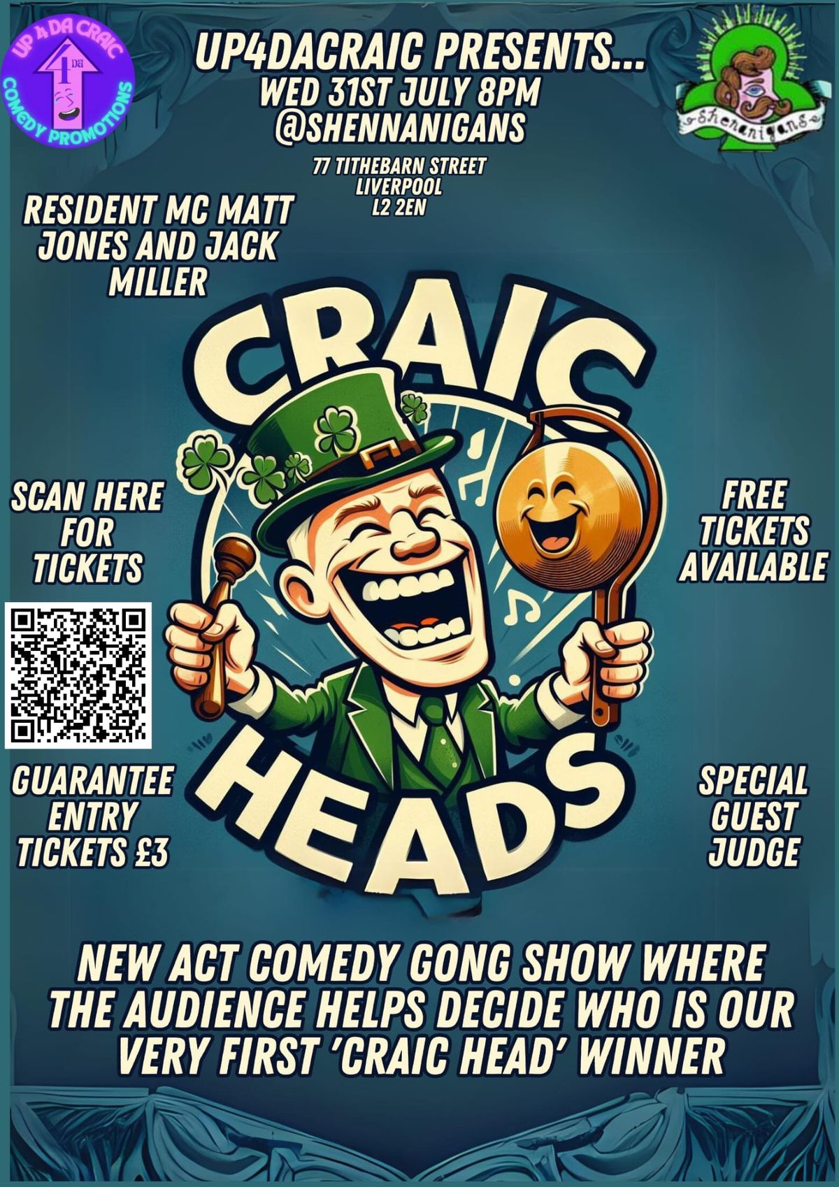 Craic Heads Comedy Gong Shown
