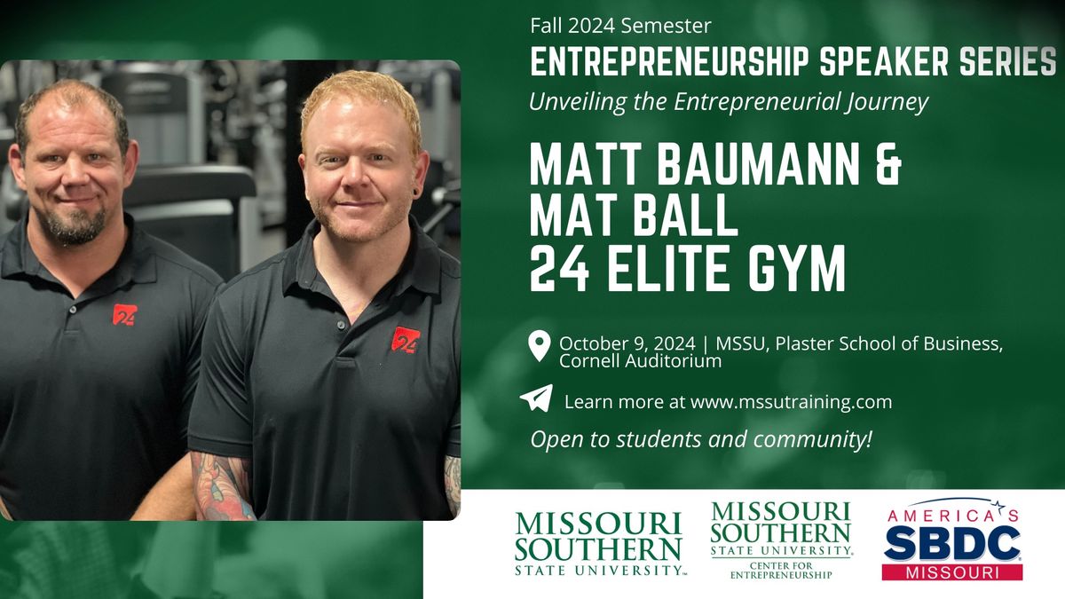 Entrepreneur Speaker Series: Unveiling the Entrepreneurial Journey with 24 Elite Gym 