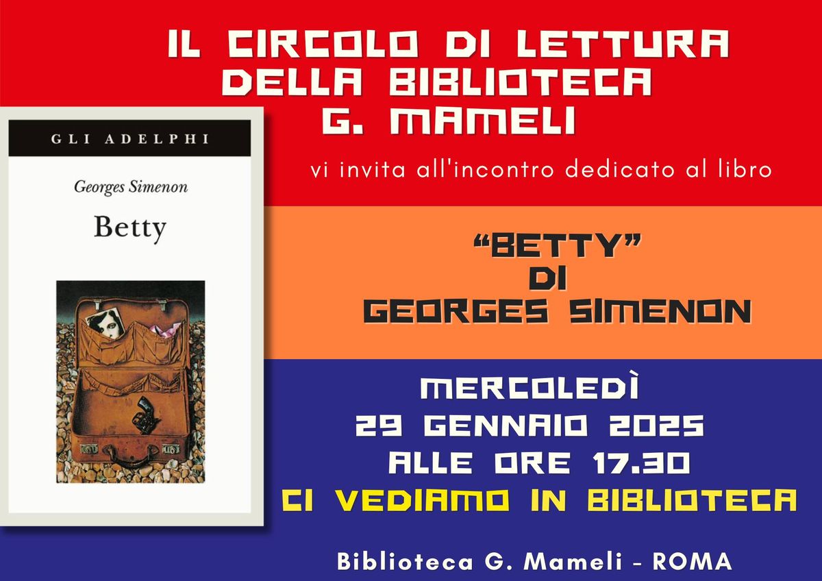 Appuntamento con il Circolo di Lettura della Biblioteca Goffredo Mameli