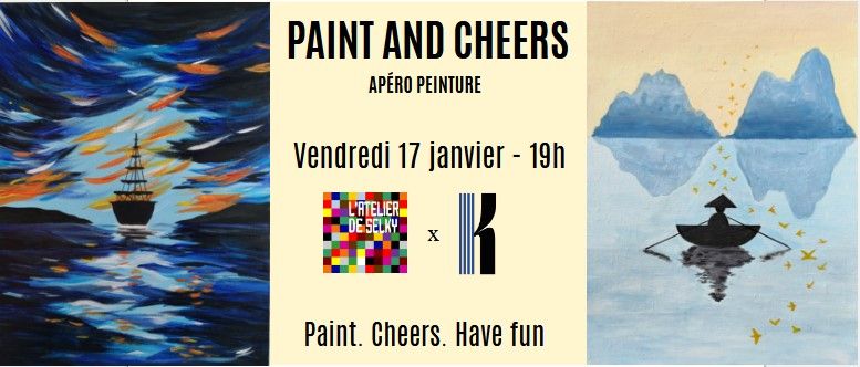 Ap\u00e9ro peinture Paint & Cheers - "Battle blue boats" @ Katfys