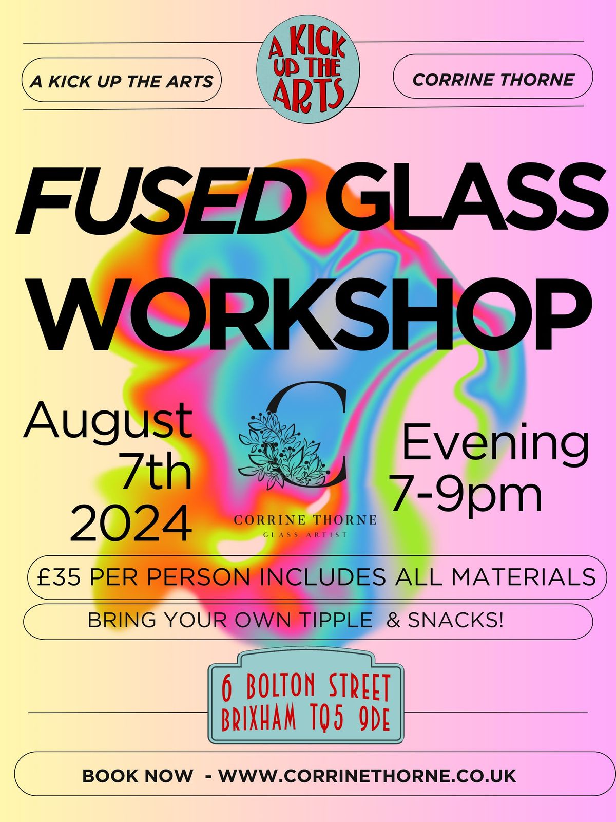 Evening Fused Glass Workshop with Corrine Thorne - Glass Artist