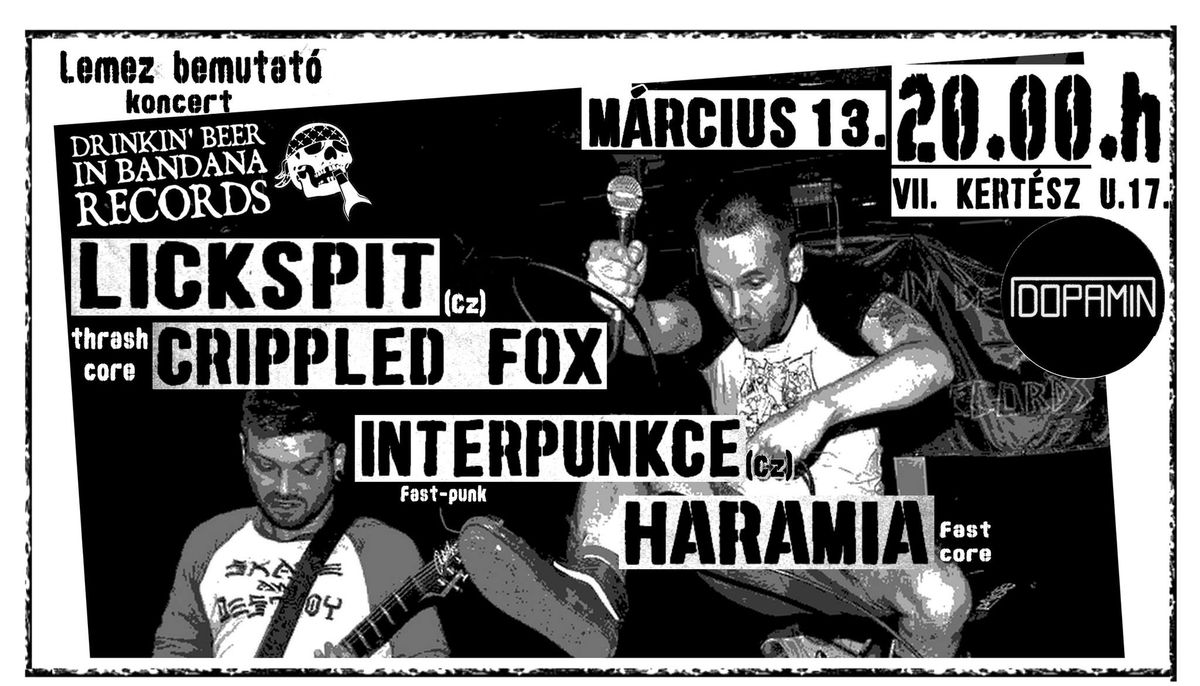 Haramia, Crippled Fox, Interpunkce, Lickspit a Dopaminban