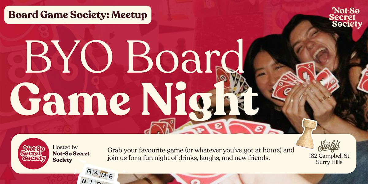 Bring a Board Game Night 19th Dec | Not-So Secret Society