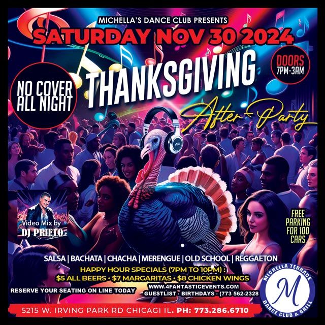 Salsa Saturday Thanksgiving After-Party @ Michella\u2019s \u2013 No Cover!