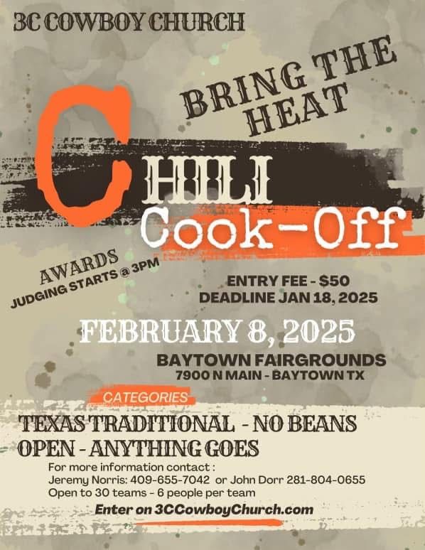 1st Annual 3C Cowboy Church Chili Cook-Off