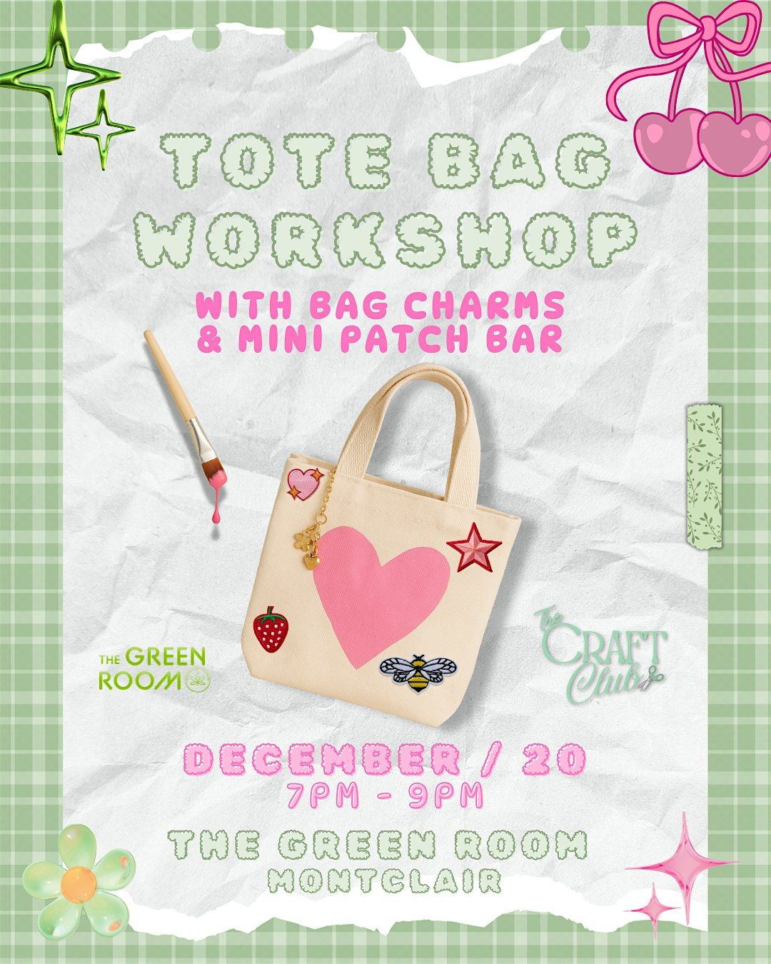 Tote Bag Workshop @ The Green Room Montclair