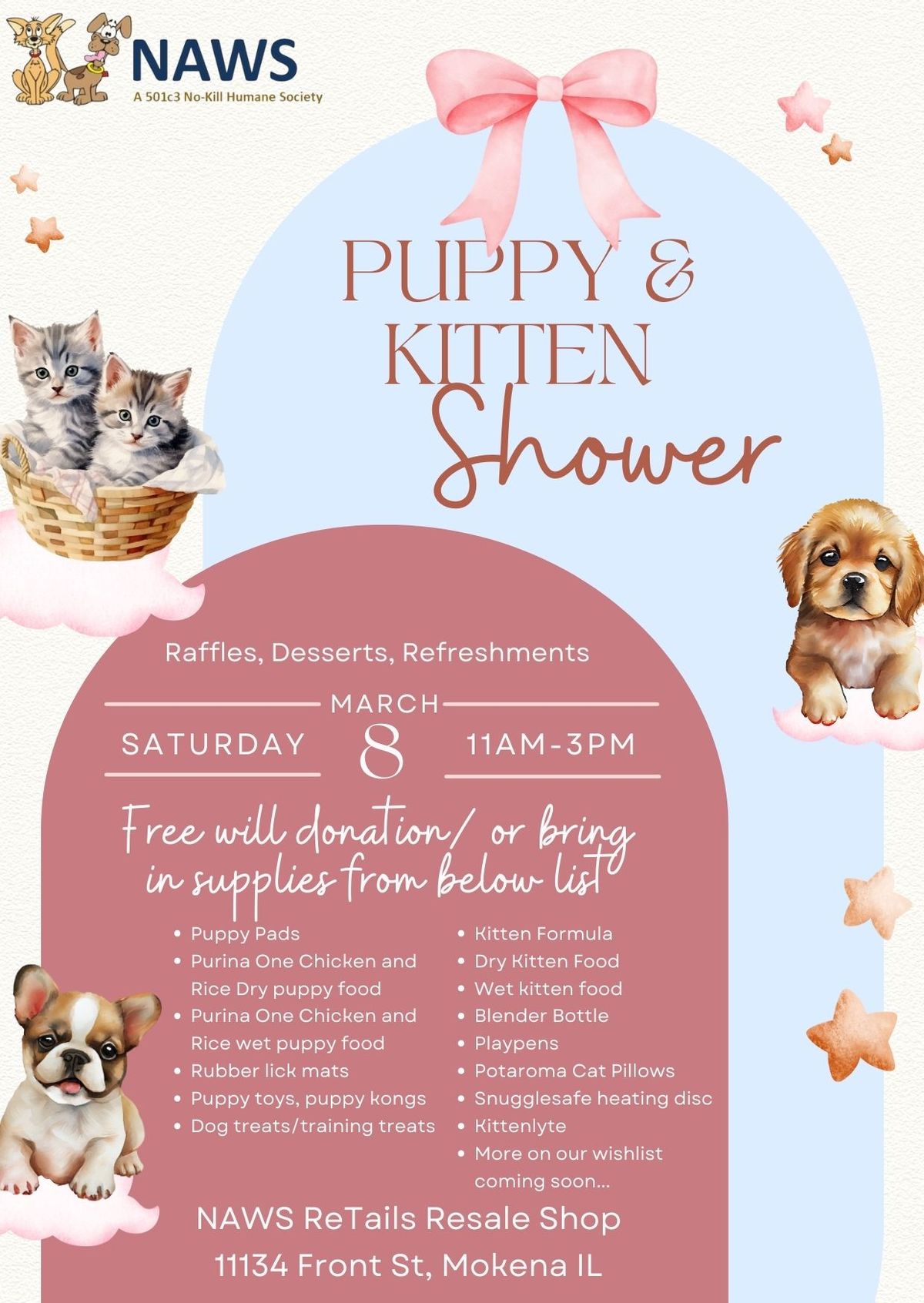 Puppy\/Kitten Shower!