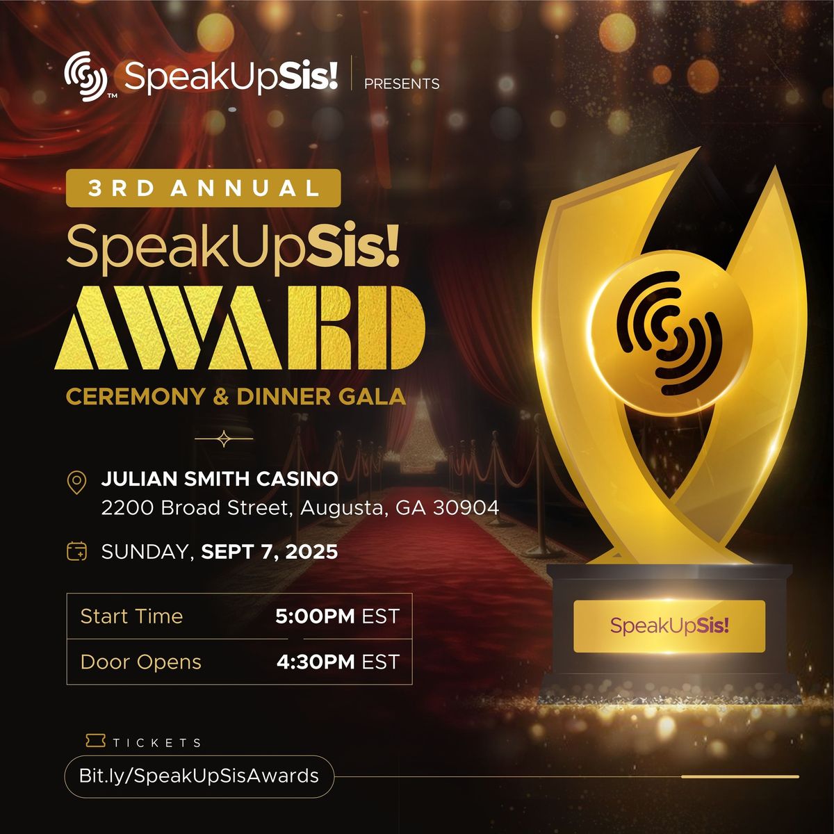 3rd Annual SpeakUpSis Awards Gala