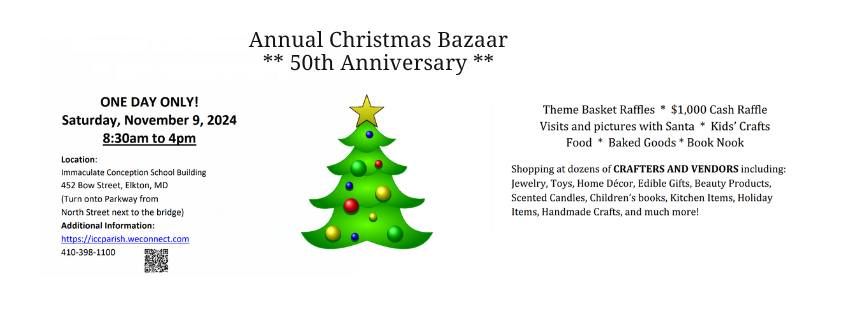 ICC Annual Christmas Bazaar - 50th Anniversary