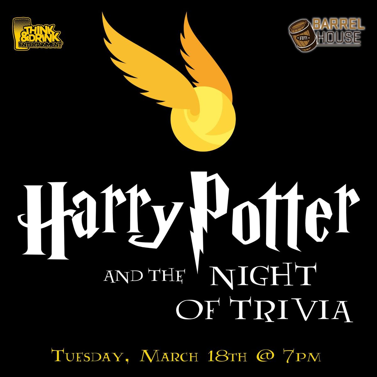 Harry Potter and the Night of Trivia @ Barrel House (Dubuque, IA) \/ Tues March 18th @ 7pm