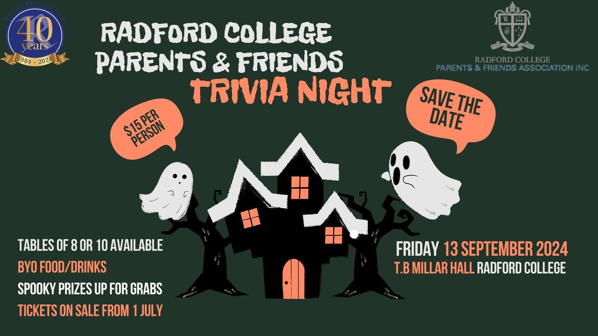 Radford College Parents & Friends Trivia Night 