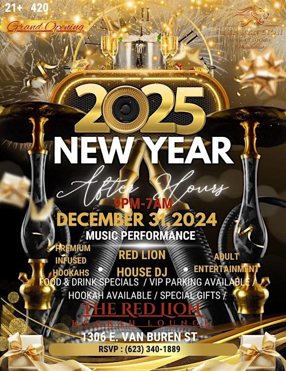 Red Lion Hookah Lounge Grand opening Newyears Celebration