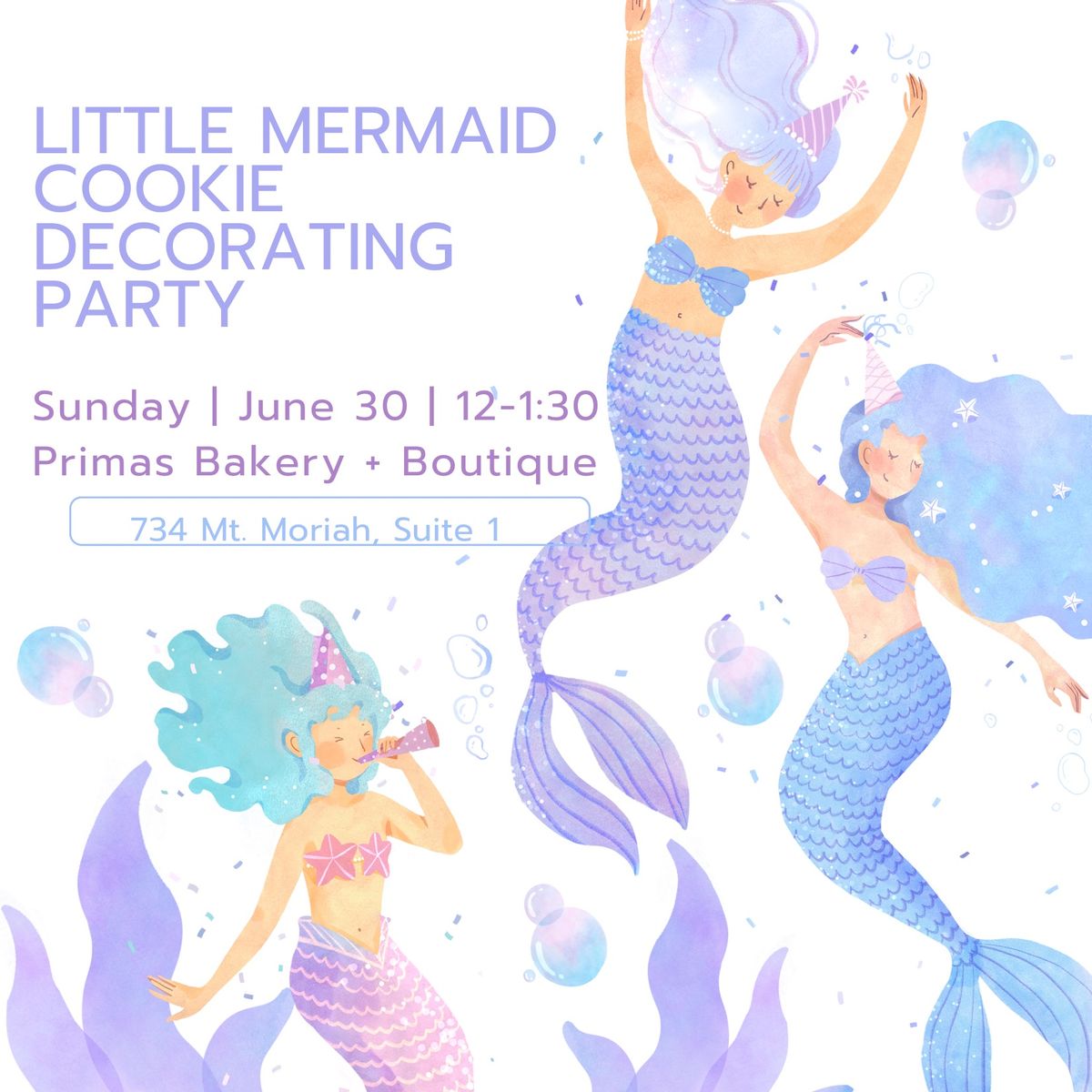 Little Mermaid Cookie Decorating Party