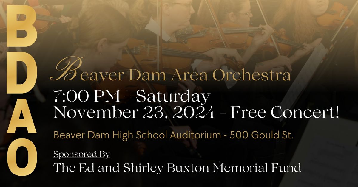 Beaver Dam Area Orchestra Fall Concert 2024