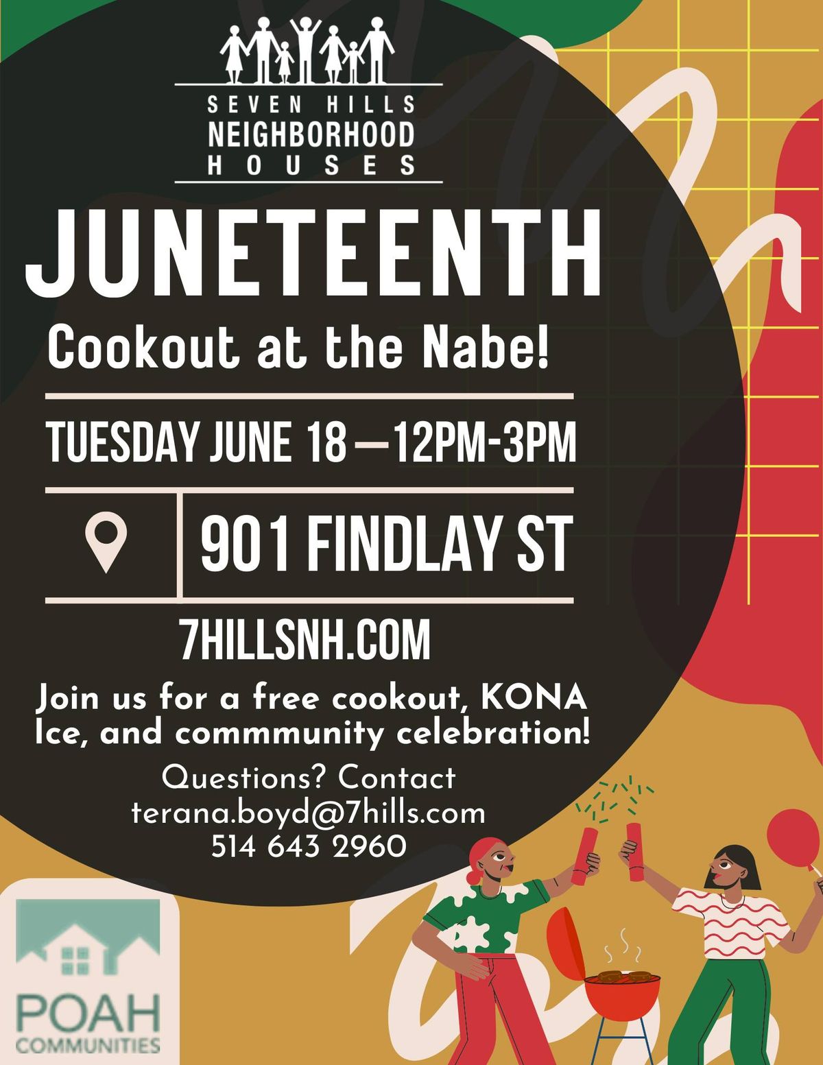 Juneteenth Cookout At The Nabe! Free West End Neighborhood Cookout and Celebration!