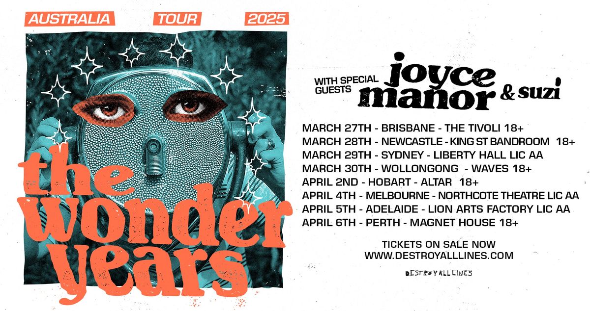 The Wonder Years Aus Tour with Joyce Manor \u2013 Adelaide Lic AA