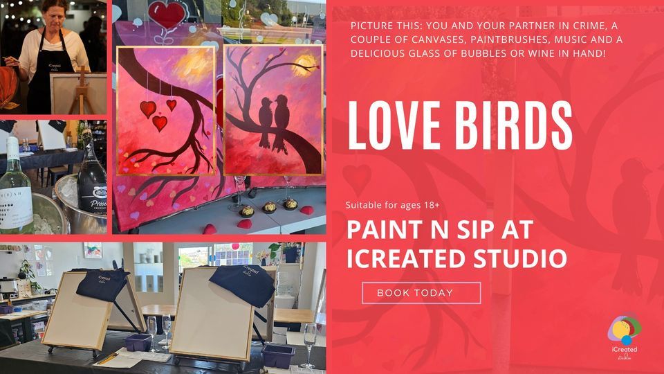 Valentine's Paint n Sip - Love Birds