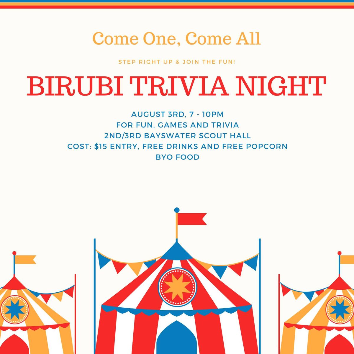 BIRUBI TRIVIA NIGHT: ADULTS ONLY