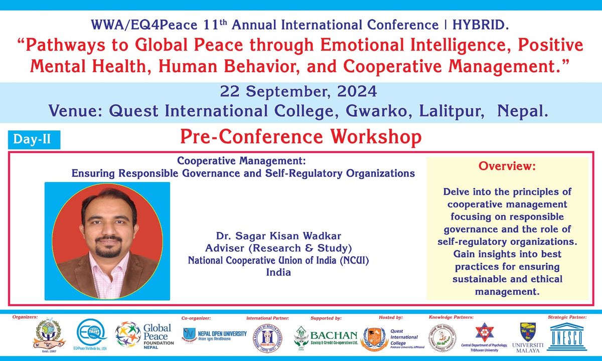 Pre-Conference Workshop on Cooperative Management