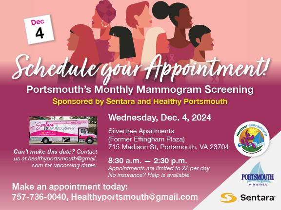 Healthy Portsmouth Mobile Mammography- December 2024