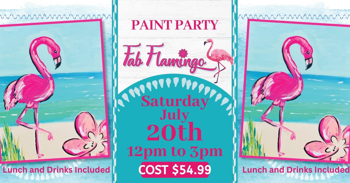 Fab Flamingo Sip and Paint Luncheon at Glenview