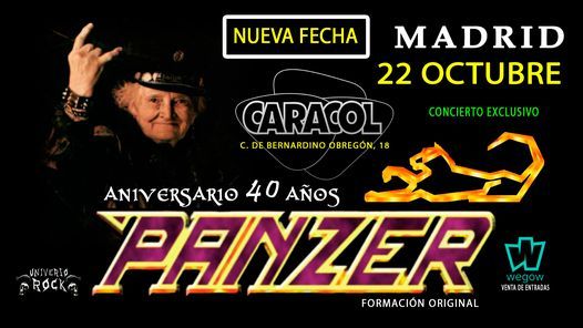 40 Aniversario de PANZER en Sala Caracol MADRID