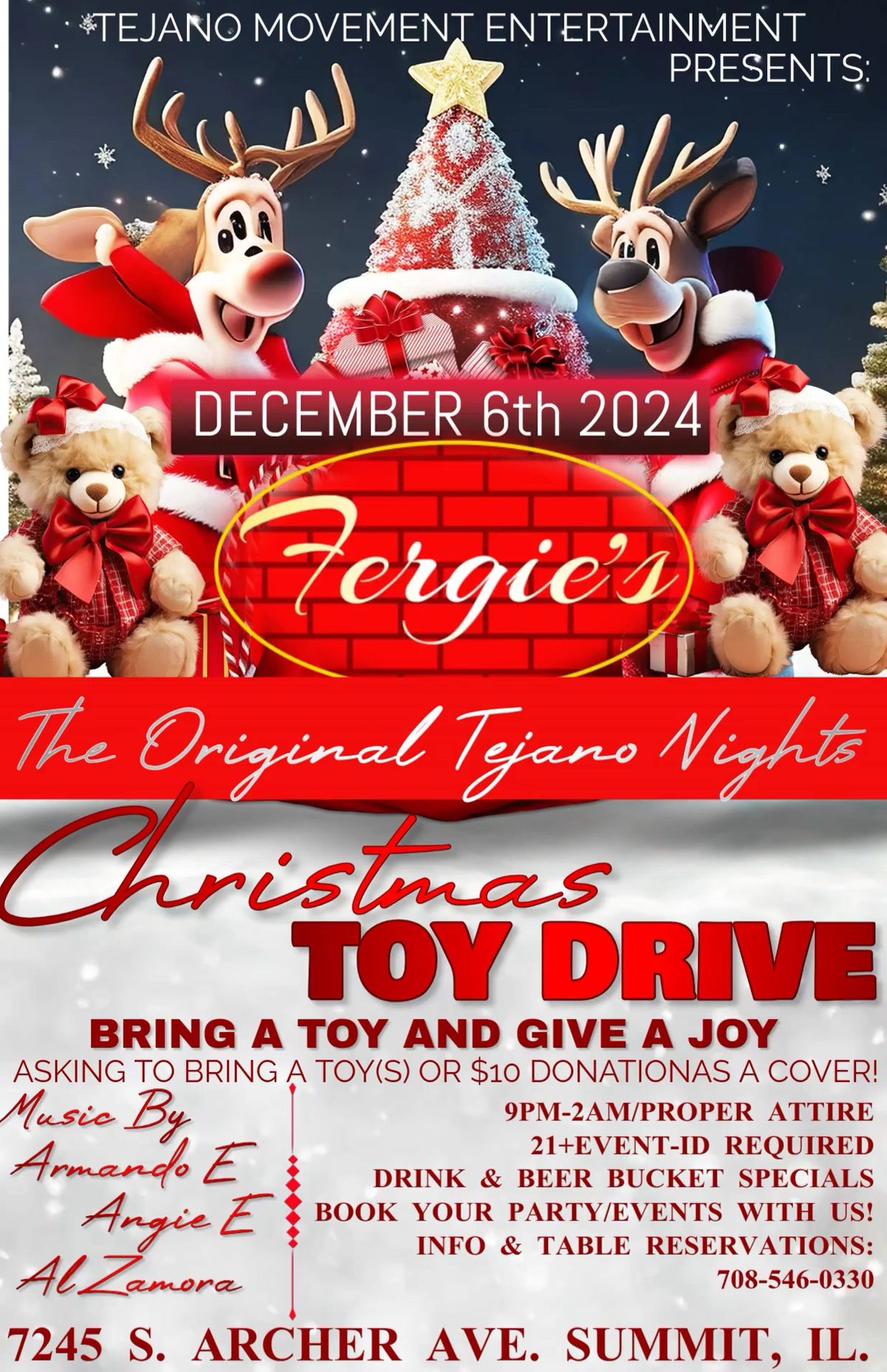 THE ORIGINAL TEJANO NIGHT'S CHRISTMAS TOY DRIVE @ FERGIE'S!!